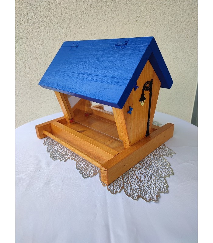 MANGEOIRE GRAND MODÈLE POUR OISEAUX AVEC RÉSERVE DE GRAINES