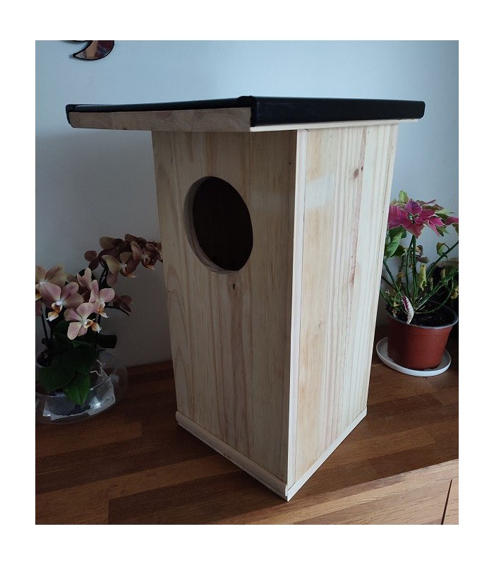 Nichoir abri en bois pour chouette hulotte